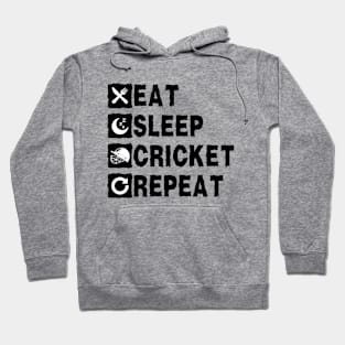 Eat sleep Cricket Repeat Hoodie